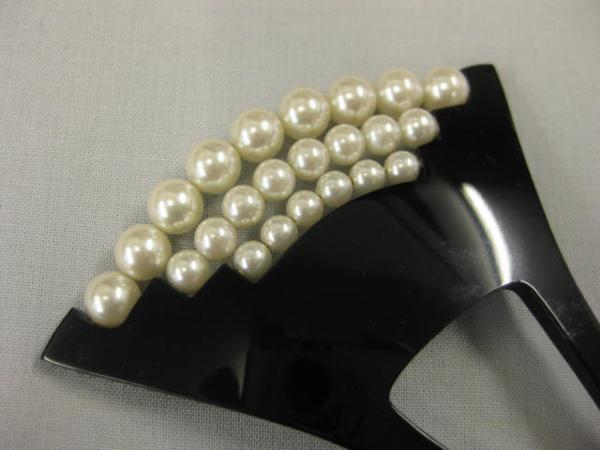 礼装！留袖・フォーマルかんざしパール3連・ＢＫ簪