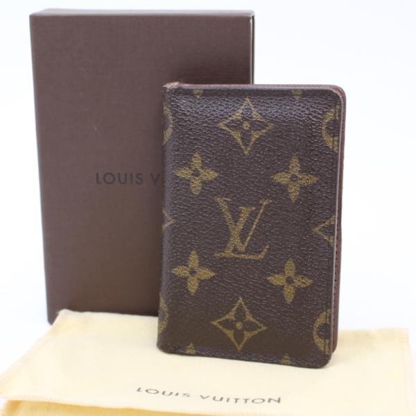 e837 ルイヴィトン モノグラム 二つ折り カードケース 名刺 入れ