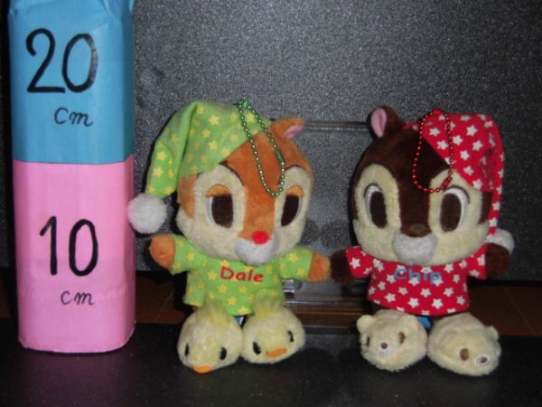 d◆チップ&デール マスコット ぬいぐるみ パジャマ スリッパ