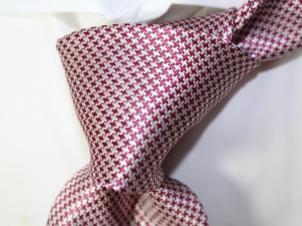 【千/伊】pz137新品パルジレリ絶品千鳥格子タイ ビームスFゼニア