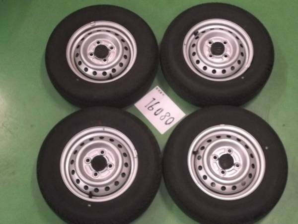 16080 スズキ DA16T　キャリィ　スチールタイヤ４本セット中古品