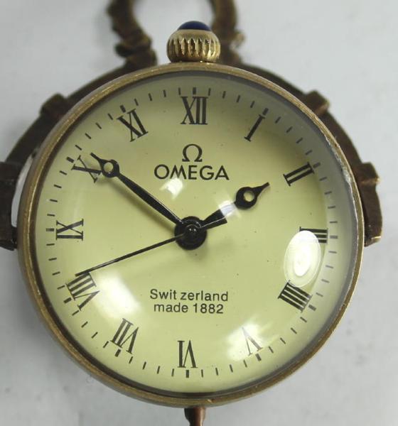 OMEGA】 オメガ 手巻き 真鍮製 球体ガラス置時計 1円～ Yahoo
