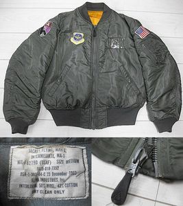 M米軍実物8279Dアルファ MA-1フライトジャケットALPHAビンテージ