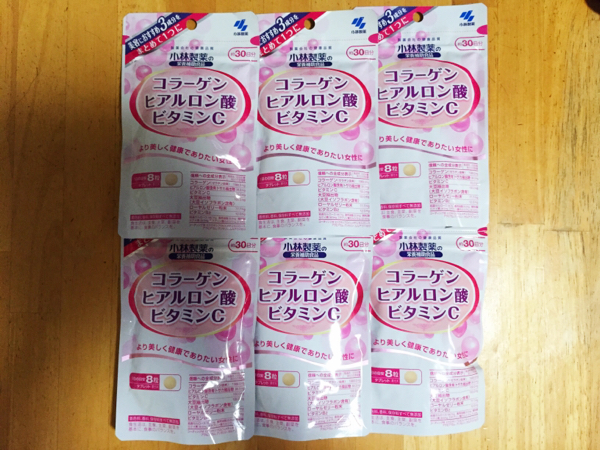 ★小林製薬 コラーゲン ヒアルロン酸 ビタミンC 30日 6袋