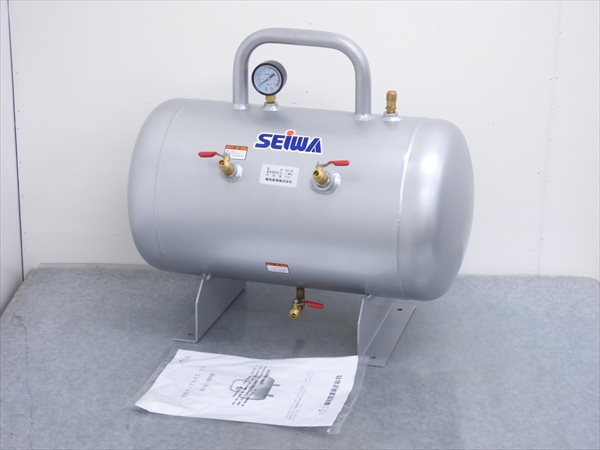 未使用♪アルミ軽量/セイワコンプレッサー予備タンク/AST-30管37