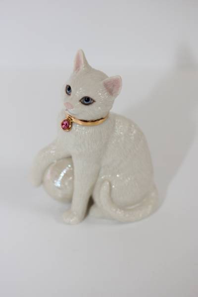 ホワイトハウス御用達 Lenox社24kピンクトルマリン ねこさん
