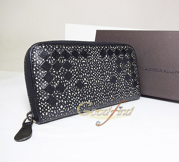 BOTTEGAVENETAボッテガヴェネタ ラウンドファスナー長財布 【中古】ボッテガ・ヴェネタ★ラウンドファスナー長財布★レザー 長財布