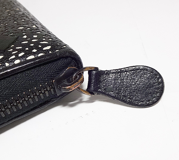 BOTTEGAVENETAボッテガヴェネタ ラウンドファスナー長財布 【中古】ボッテガ・ヴェネタ★ラウンドファスナー長財布★レザー 長財布