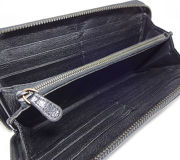 BOTTEGAVENETAボッテガヴェネタ ラウンドファスナー長財布 【中古】ボッテガ・ヴェネタ★ラウンドファスナー長財布★レザー 長財布