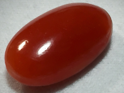 【天然本珊瑚】7.693ct/17.1×9.8mm 本サンゴ ルース ソ付き