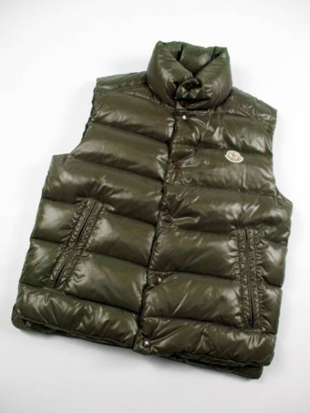 送料無料，SALE ○ MONCLER モンクレール ダウンベスト 0 オリーブ 【I