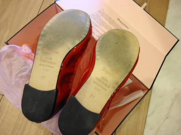 ＊レペット＊パテントのバレエシューズ（赤・サイズ37）