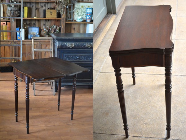 2 アンティーク　2wayテーブル　コンソールデスク　