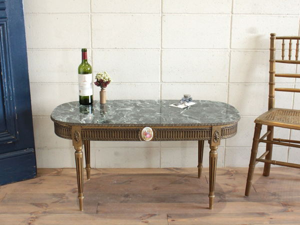 フランスアンティーク◇ルイ16世コーヒーテーブル/レジン机家具