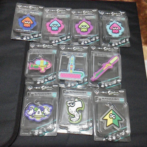 一番くじ　スプラトゥーン　ラバーチャーム　１０種