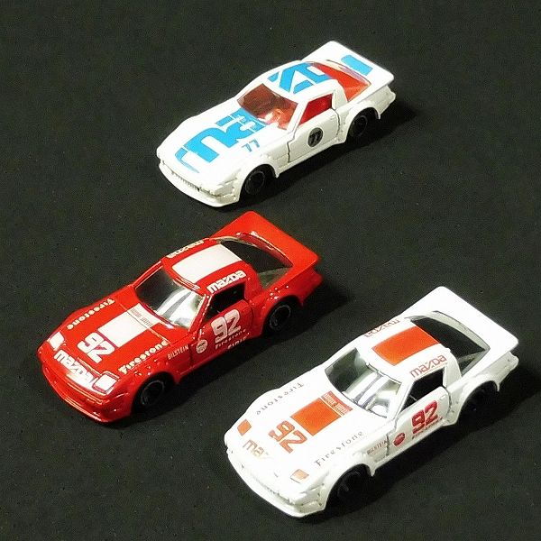 W062 トミカ 日本製 マツダ RX-7 レーシング まとめて 3台 □