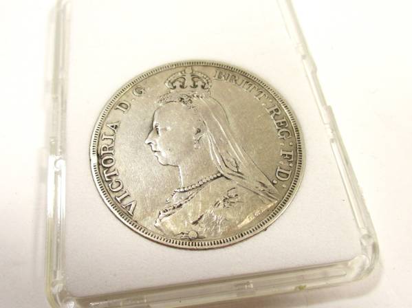 イギリス 1887年 クラウン ジュビリーヘッド ヴィクトリア女王 銀貨