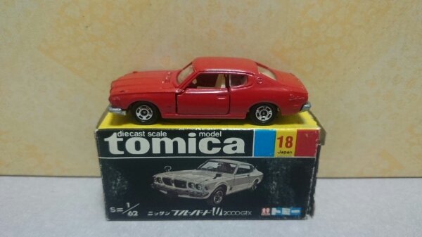 トミカ ブルーバードU 黒箱 2000GT-X 日産 ニッサン 日本製 No.18