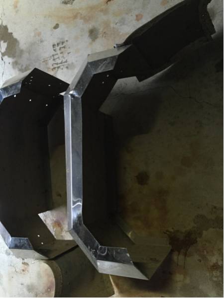 汎用ステンレスリアフェンダー左右セット2t車用