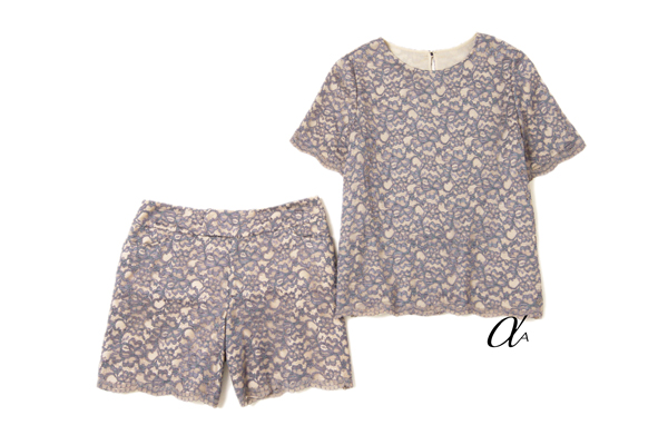 美品★アドーアαA★お洒落！レースセットアップP374