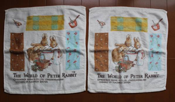 【ファミリア】ピーターラビットハンドタオル2枚　送料￥164_1