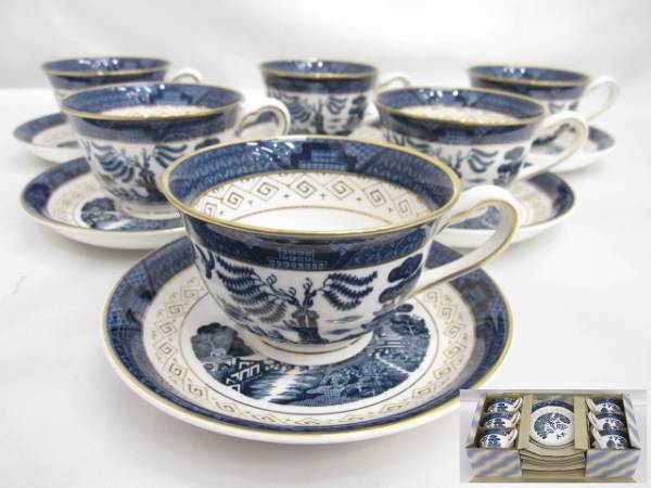 未使用☆NIKKO/ダブルフェニックス/支那山水/カップ/6客 [T]