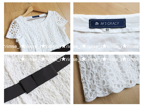 M'S GRACY☆カットワーク花柄チュニック ブラウス40カタログ掲載