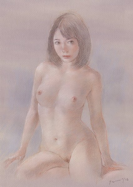 ★原画★16-41　パステル　裸婦