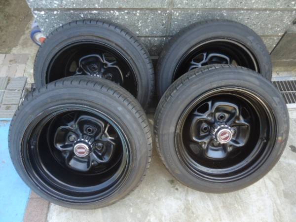 鉄チン 鎌ヶ谷ワイドホイール 美品 旧車 加工ホイール 希少 加工鉄チン