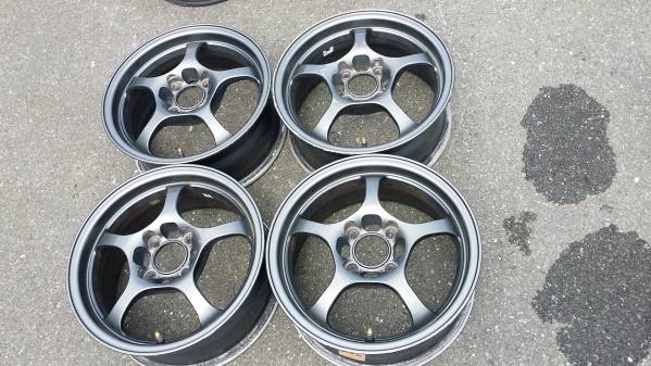【3195】軽量 5本スポーク 14×6J＋38 PCD100 ホイール4本