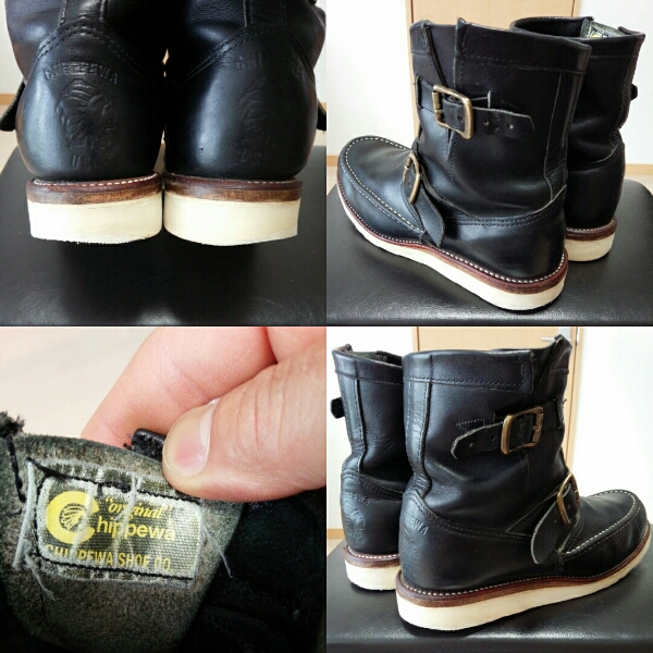 CHIPPEWAチペワ97879 モックエンジニアブーツ 黒タグ 8.5E CHIPPEWA