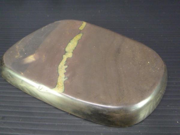 帝】 中国 時代 書道具 硯 唐木 彫 古美術品 在銘 唐物 中国美術 翡翠