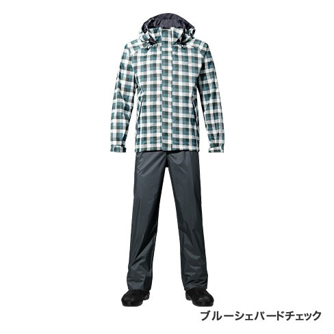 シマノ：レインスーツRA-027M(ブルーシェパードチェック)L☆