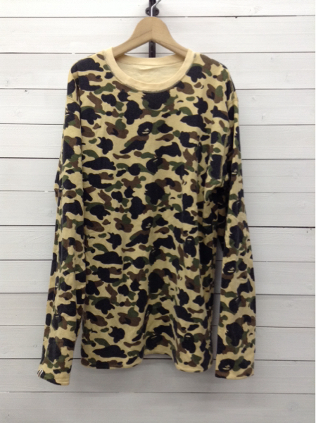 BAPE ベイプ◎リバーシブルカットソー 迷彩◎C4863