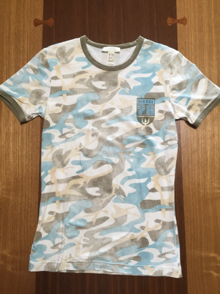 DIESEL ストレッチTシャツ カモフラ リンガー M