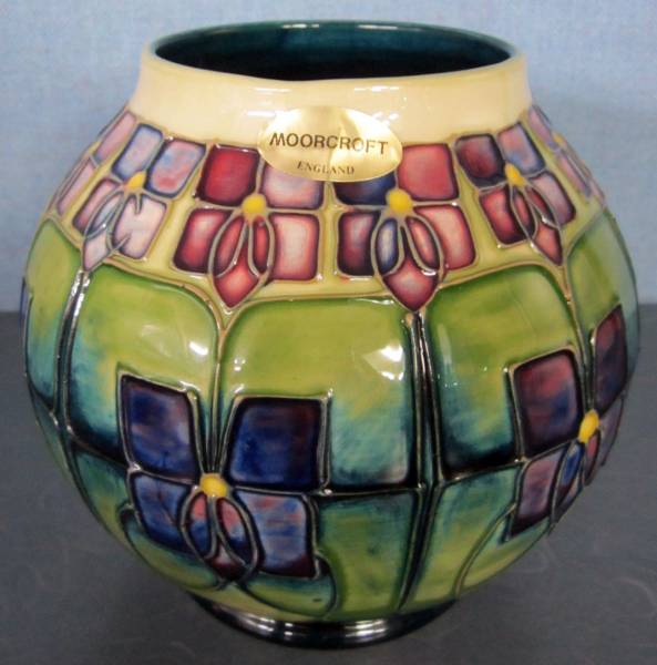 デッドストック】MOORCROFT ムーアクロフト 花瓶 陶器 D【90】 【公式