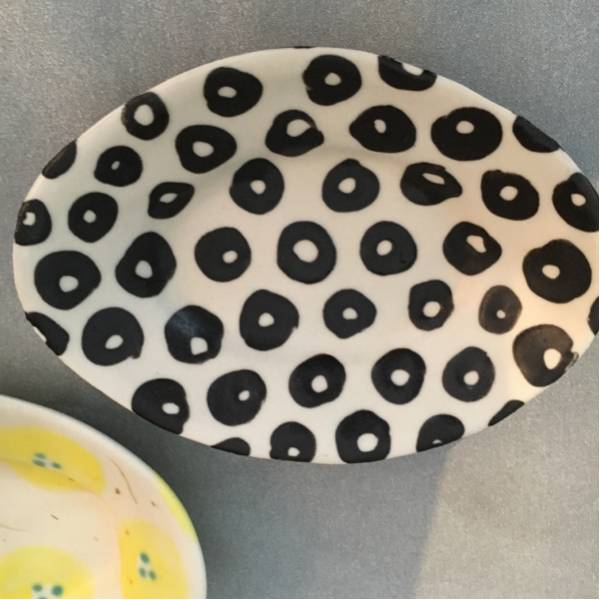 大人気 石木文 オーバル 皿