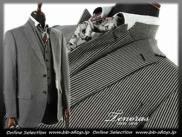 ◆9322◆定7万メンズティノラス ストライプスリーピーススーツM