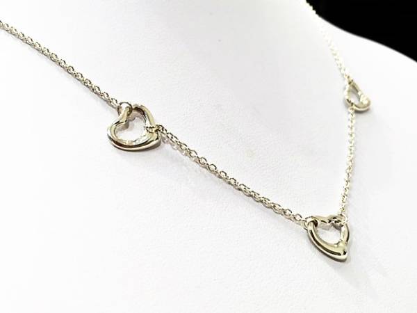84 Tiffany ティファニー オープンハート ネックレス 極美品