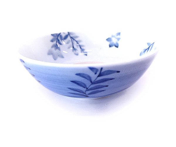 56064# 【1円～】清閑寺窯造　染付草花茶碗