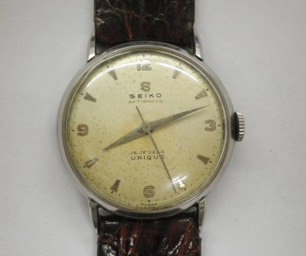 SEIKO セイコー ANTISHOCK UNIQUE 15石 手巻き メンズ