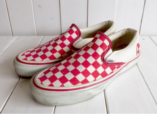 80s アメリカ製 vans スリッポン チェッカー usa アメリカ usa製