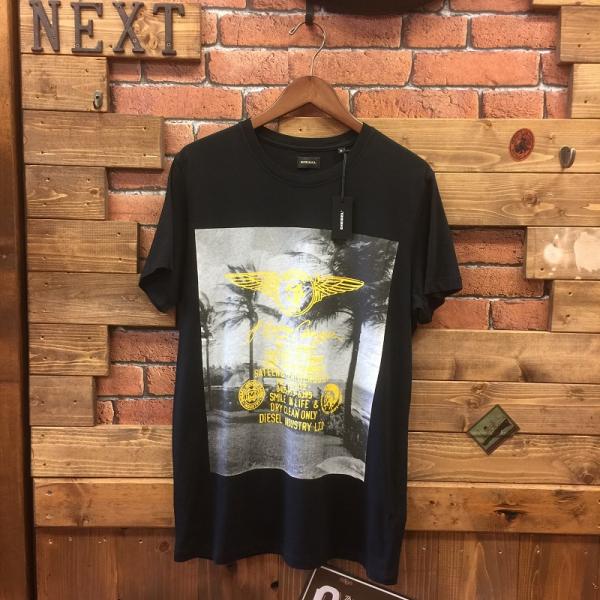 新品未使用 DIESEL 2016春夏 SS Tシャツ 半袖 黒 00SQX5 M K3044