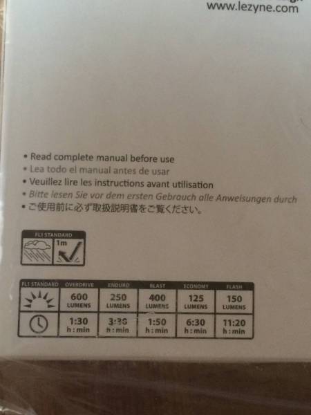 LEZYNE レザイン POWER DRIVE XL ライト シルバー 600 新品