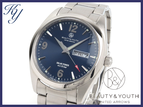 1円～ 美品 本物 ビューティ&ユース アローズ ソーラー メンズ