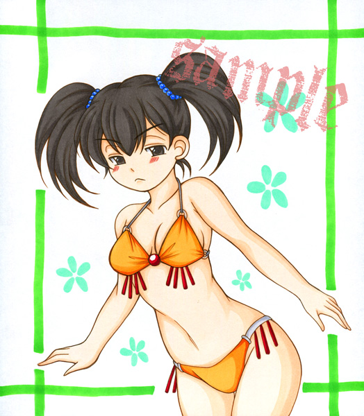 同人手描きイラスト☆色紙☆ドラクエ 女武闘家 まほうのビキニ(手描き