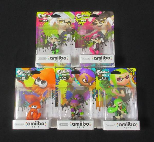 amiibo スプラトゥーン アオリ ホタル ボーイ ガール イカ 新色