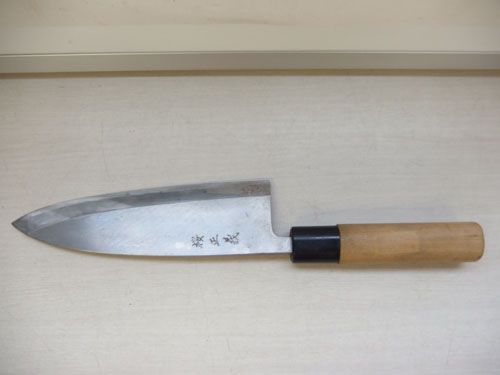 760062a【桜正義 出刃包丁】☆刃渡り21cm/銘入り※実用不明(出刃包丁