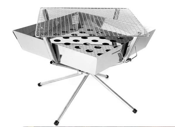◆ファイアグリル◆CHARCOAL GRILL◆網2枚＆炭ハサミ＆BAG付◆５