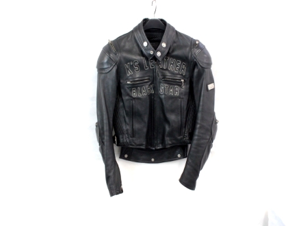 中古品 KADOYA BLACK STAR K's Leather ジャケット 黒